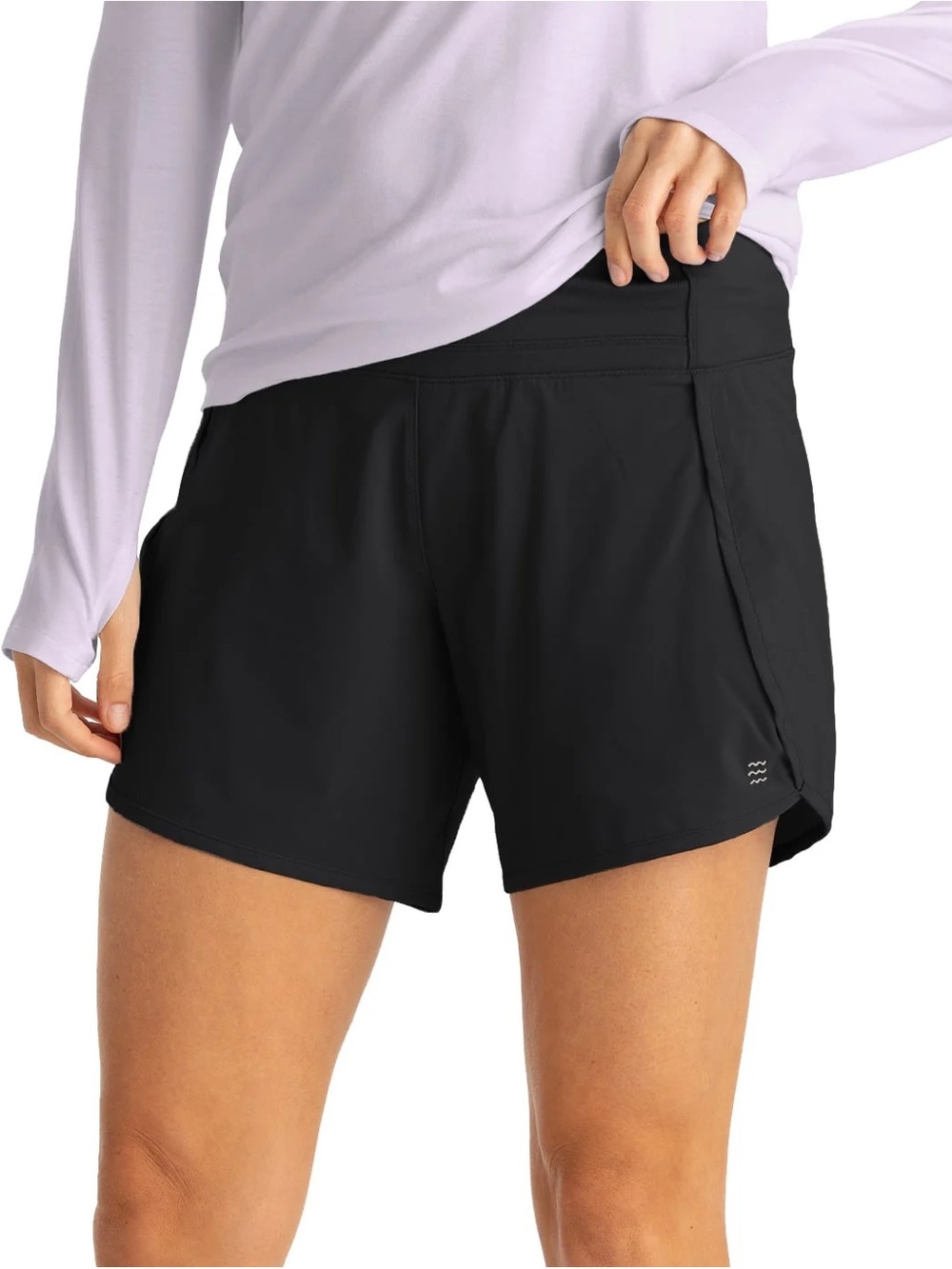 Free Fly Women’s Bamboo-Lined Breeze Short 6” in Black - Size S